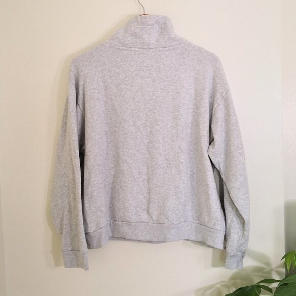 Victoria's Secret PINK Women's Funnel Neck Sweatshirt Light Grey Size L - Picture 3 of 3